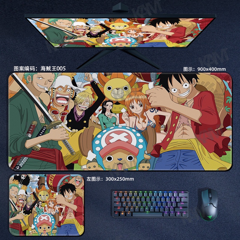Tấm Lót Chuột Và Bàn Phím Cỡ Lớn 800mmx300mm Chống Thấm Nước In Họa Tiết One Piece Độc Đáo Trang Trí Phòng / PC / Laptop