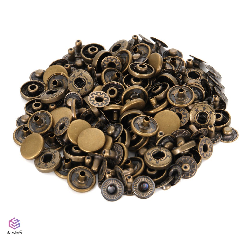 Set 40 Nút Kim Loại 12.5mm Kèm 4 Nút Bấm Chuyên Dụng Cho Quần Áo