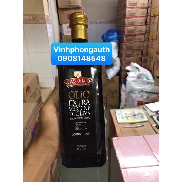 Dầu oliu 1 lít nguyên chất castello ( extra virgin olive oil )