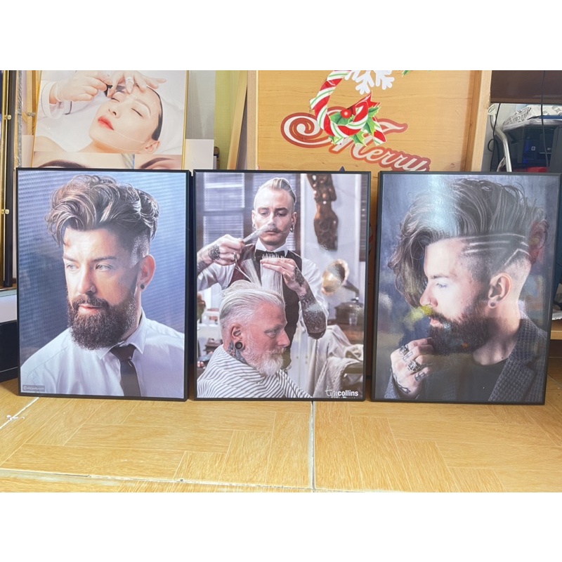 KHUNG TRANH TREO TƯỜNG TÓC NAM - BABER SHOP CHO SALON TÓC