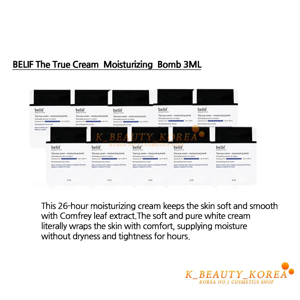 [belif] The True Cream Moisturizing Bomb 360ml (3ml * 120ea / daily size)