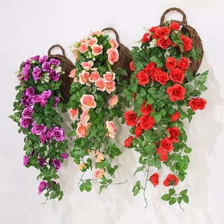 Mua Chùm hoa hồng treo tường-hoa giả dài 100cm
