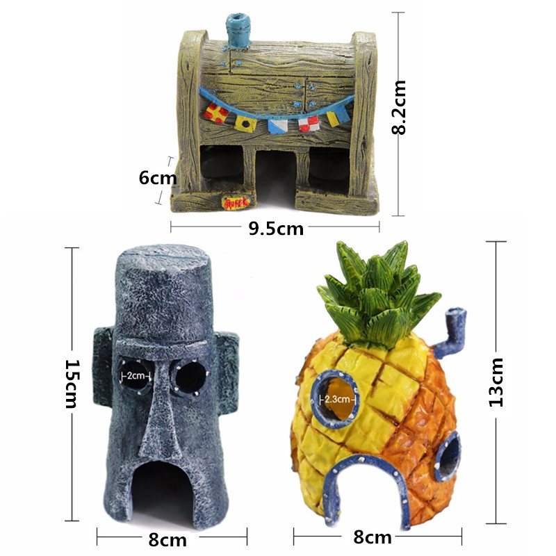 Ngôi Nhà Hoạt Hình SpongeBob Trang Trí Bể Cá