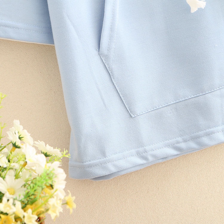 Áo Thun Tay Ngắn Có Nón Thời Trang Dành Cho Nữ