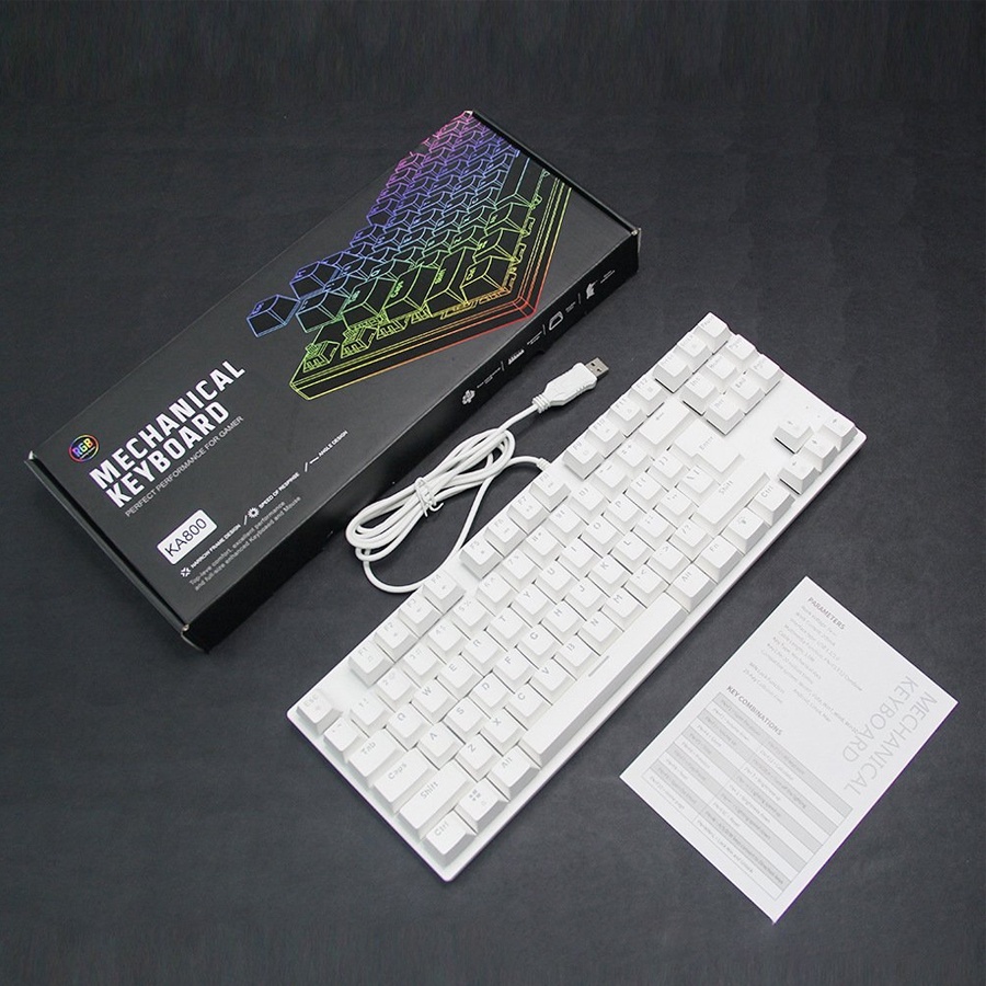 Bàn phím cơ Layoutt TKL 87 phím KA800-KY400 Blue switch,bàn phím cơ gaming
