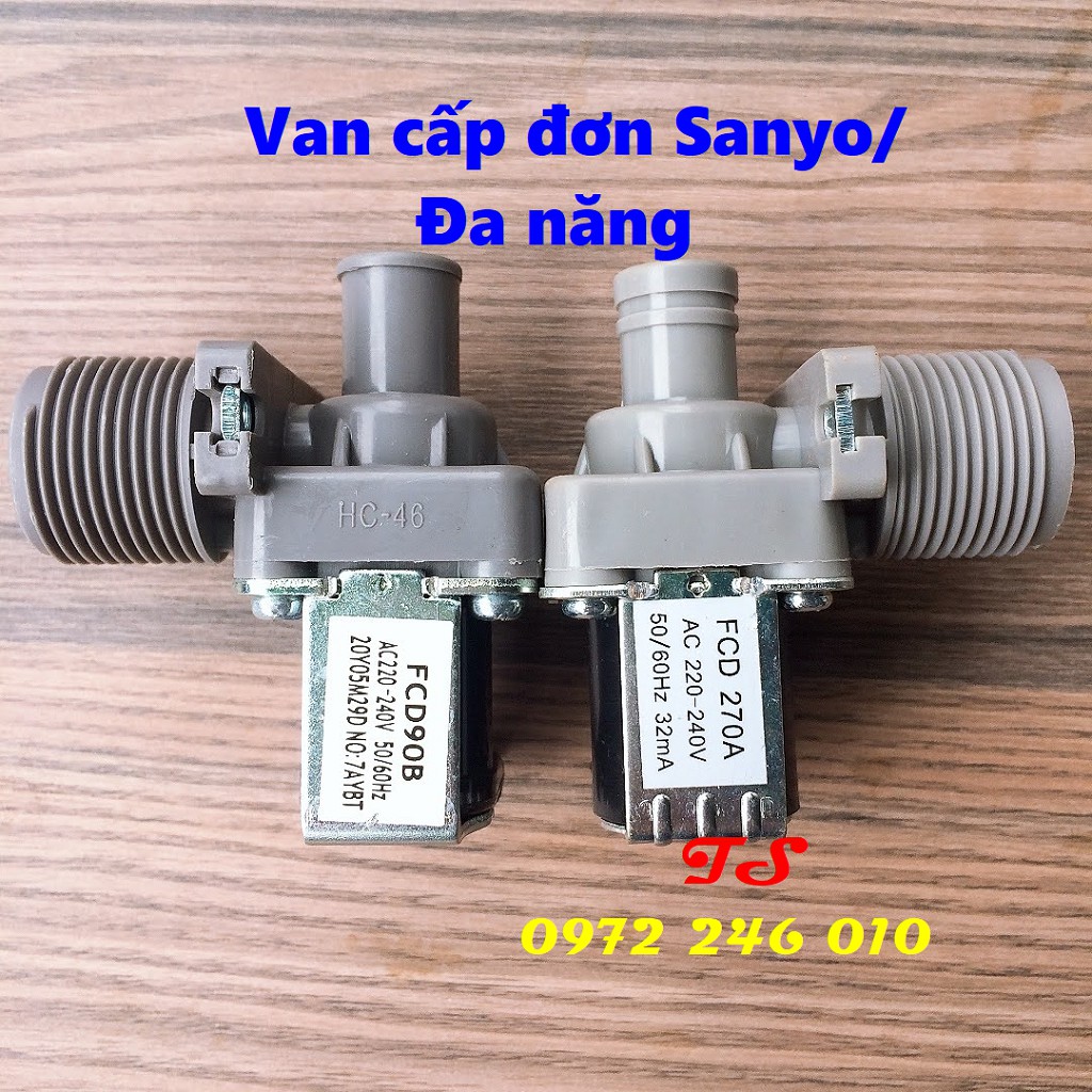 Van cấp nước máy giặt Sanyo [RẺ VÔ ĐỊCH] Van điện từ cấp nước máy giặt