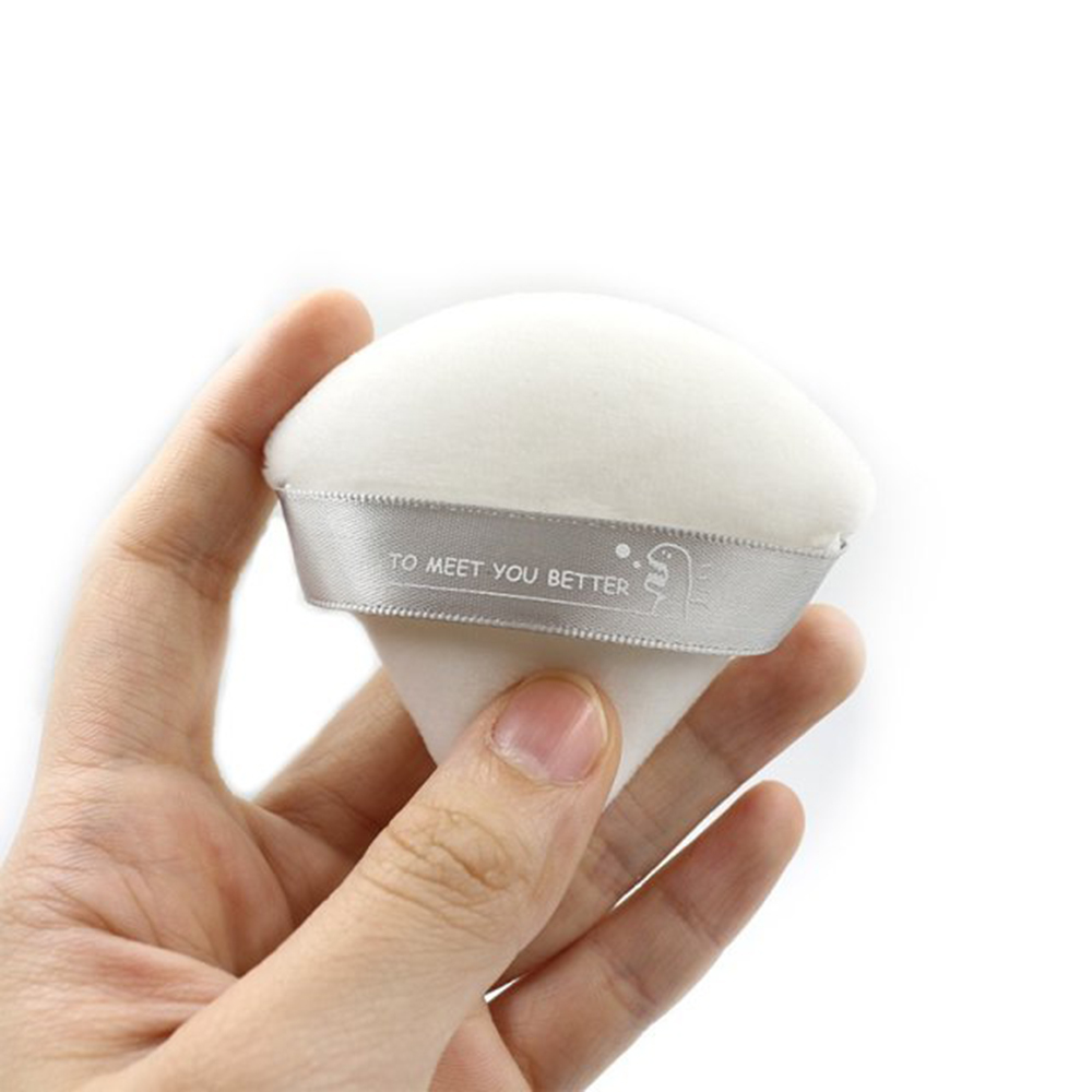 [Hàng mới về] 1/2 Mút trang điểm hình tam giác cotton nhung mini có thể giặt sạch chuyên dụng tán phấn nền