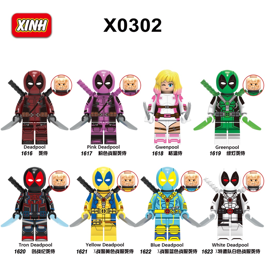 Mô Hình Lắp Ráp LEGO Nhân Vật X-Men Gwen Squire Green Lantern Deadpool