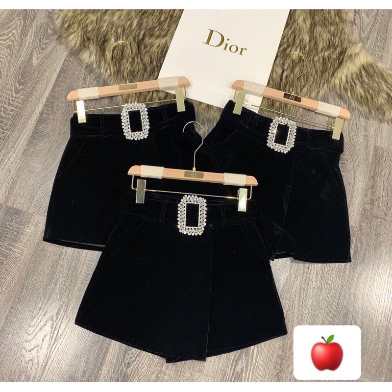 [Mã FASHION10KP giảm 10K đơn 50K] QUẦN SOOC NHUNG GIẢ VÁY KÈM ĐAI TAG ĐÁ VUÔNG | BigBuy360 - bigbuy360.vn