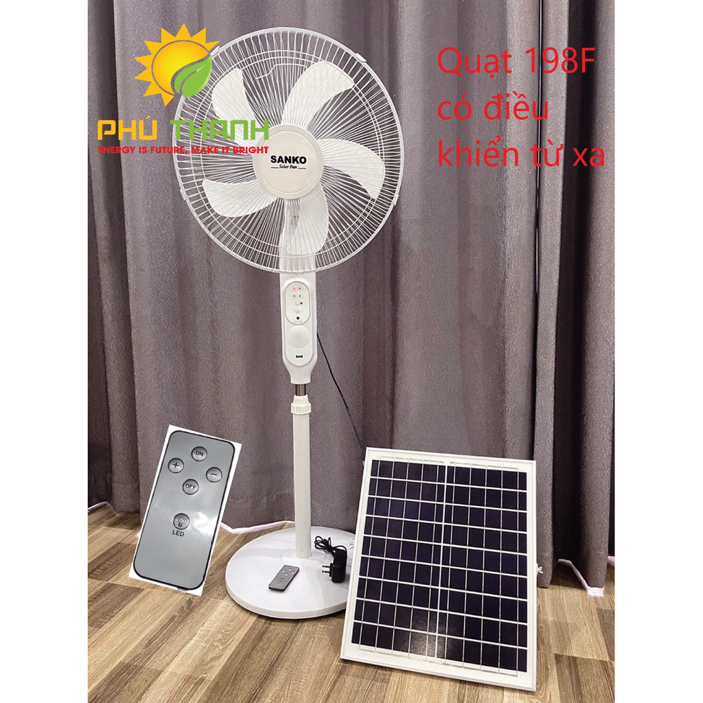 Quạt năng lượng mặt trời quạt tích điện 25w quạt đứng dây sạc 5m , mẫu mới, BH 12 tháng