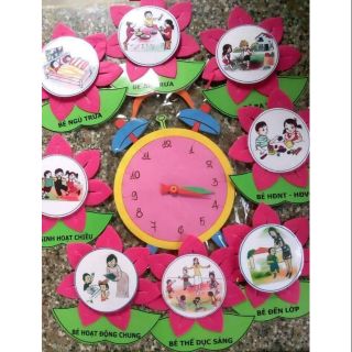 Tranh bộ mầm non một ngày của bé