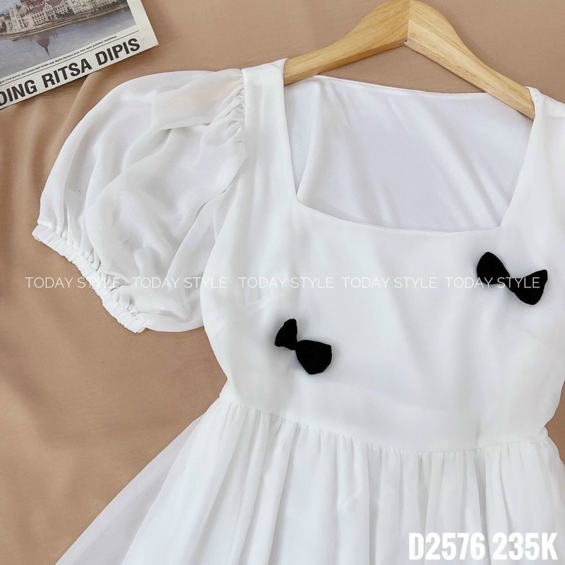 Đầm dự tiệc 🌸FREESHIP 🌸Đầm trắng babydoll tay phồng | BigBuy360 - bigbuy360.vn