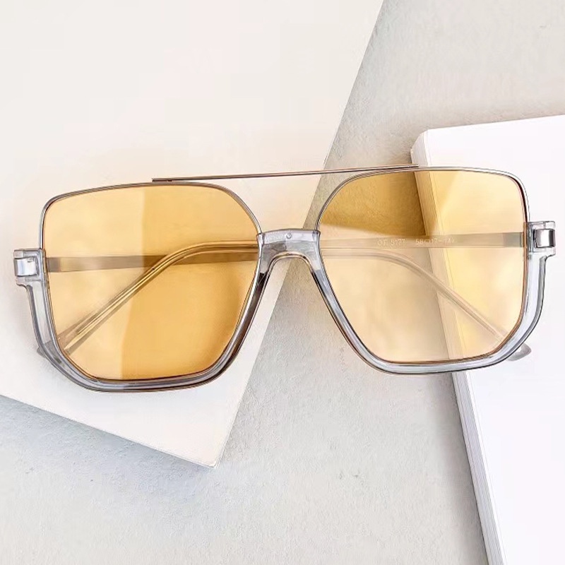 Mắt Kính Gọng Vuông Bằng Kim Loại Chống Ánh Sáng Xanh Thời Trang