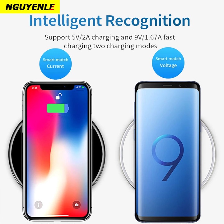 Đế sạc không dây 20W cho Samsung iPcó đèn led mới