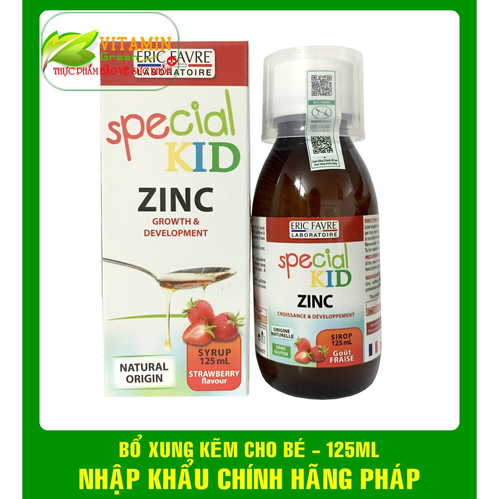 SPECIAL KID ZINC BỔ XUNG KẼM CHO BÉ 125ml | NHẬP KHẨU CHÍNH HÃNG PHÁP