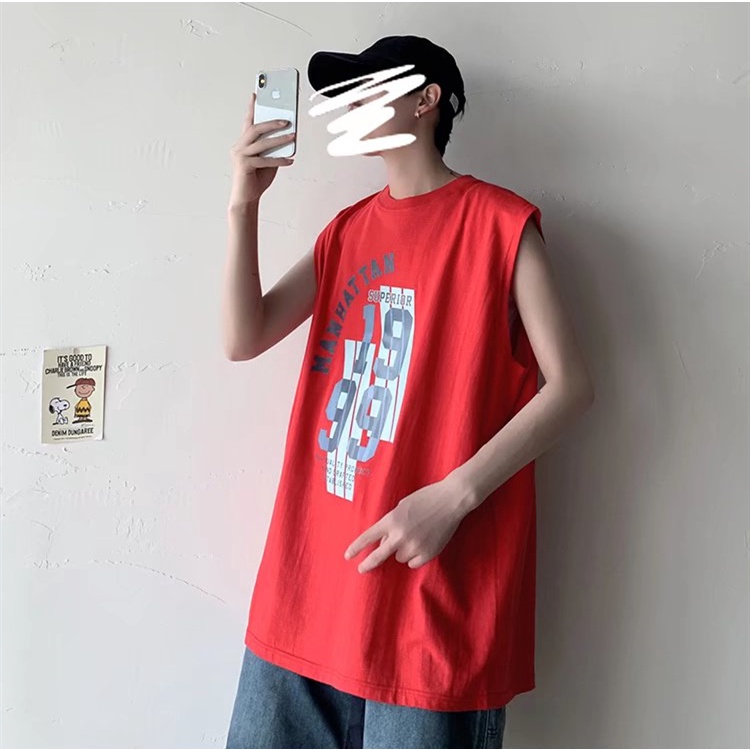 Áo Ba Lỗ Nam In Chữ Size M-5XL Phong Cách Hàn Quốc