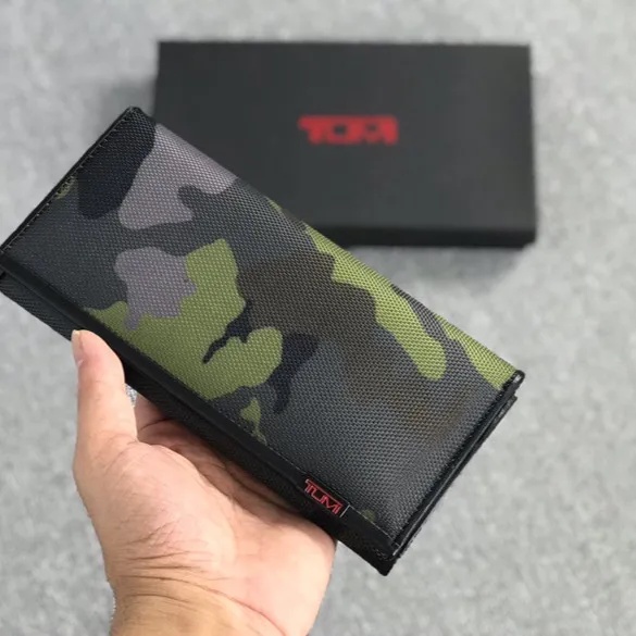 Tumi Ví Da Nam YKK 18643 Dáng Dài Có Khóa Kéo