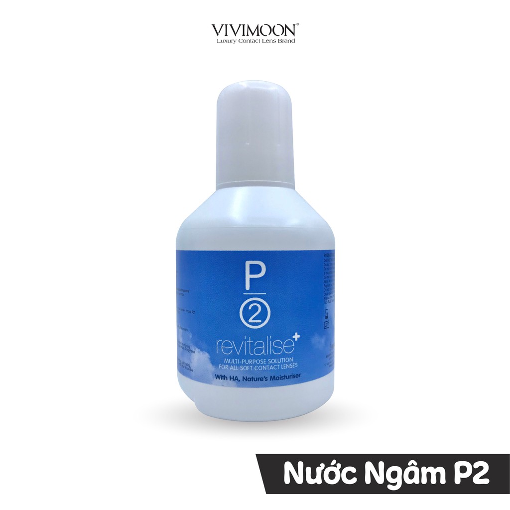 Nước ngâm kính áp tròng P2 Revitalise+ cấp ẩm 2 lớp cao cấp VIVIMOON 120 ml