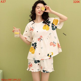 Bộ mặc nhà cotton dáng babydoll dễ thương - Micha A37
