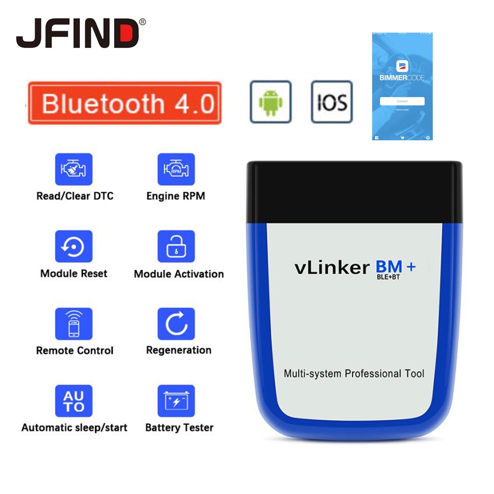 Thiết Bị Quét Chẩn Đoán Lỗi Ô Tô BM + OBD2 Cho BMW BIMMERCODE ELM327 OBD 2