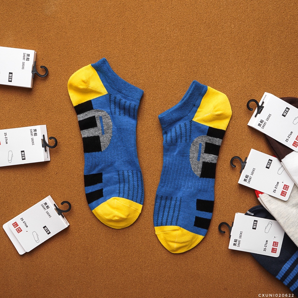 1 Đôi Tất Vớ Chân Uniqlo 3 màu thoáng khí, thấm hút mồ hôi, co giãn cao cấp xuất xịn chính hãng