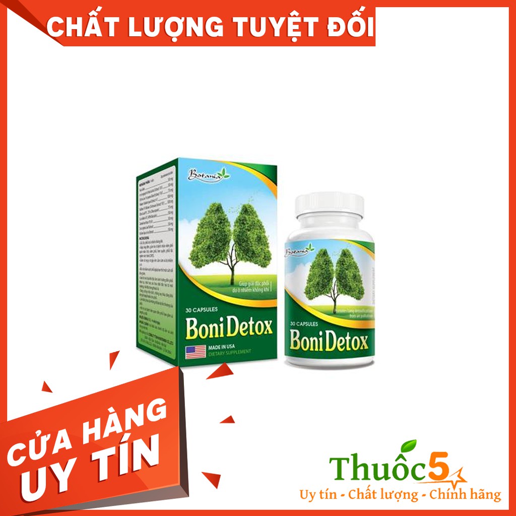 [GIÁ GỐC] Boni Detox hỗ trợ giải độc phổi hộp 30 viên