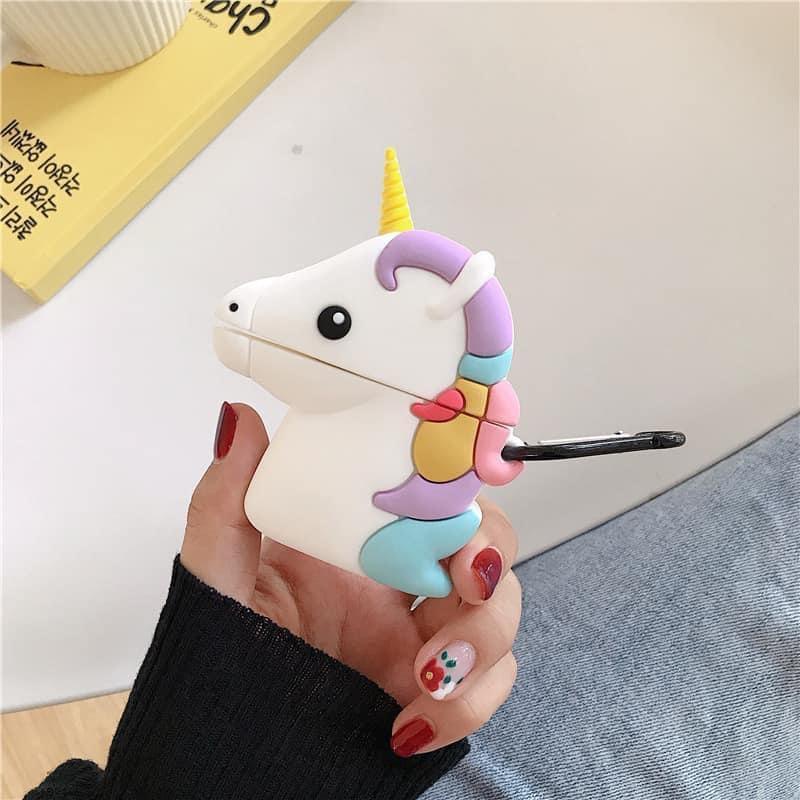 Bọc Airpods 3D hình unicorn 2 màu for i11 , inpod 12,  i17 , i9s , Airpods 1/2 , Airpods rep 1:1