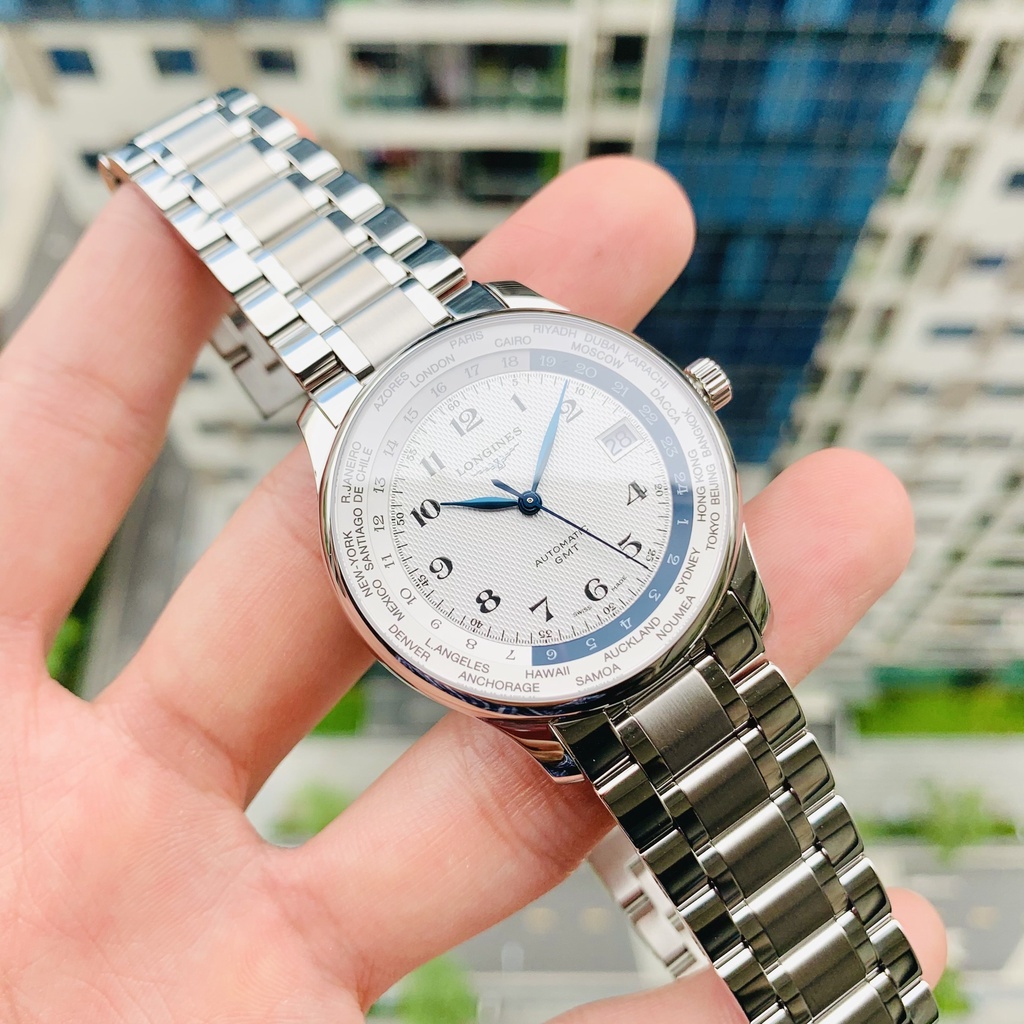 Đồng hồ nam chính hãng Longines Master Worldtime L2.631.4.70.6 - Máy cơ tự động - Kính Sapphire