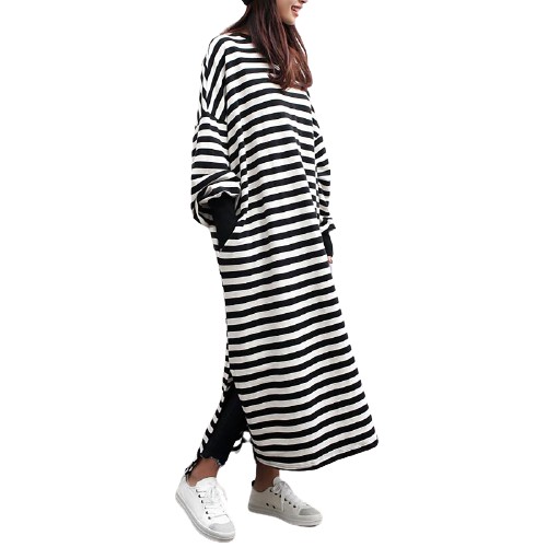 Đầm Maxi Cánh Dơi Xẻ Tà Thời Trang Cho Nữ ZANZEA