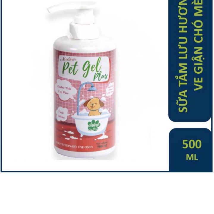 Sữa Tắm chó mèo Pet Gel Plus giảm ve rận, khử mùi