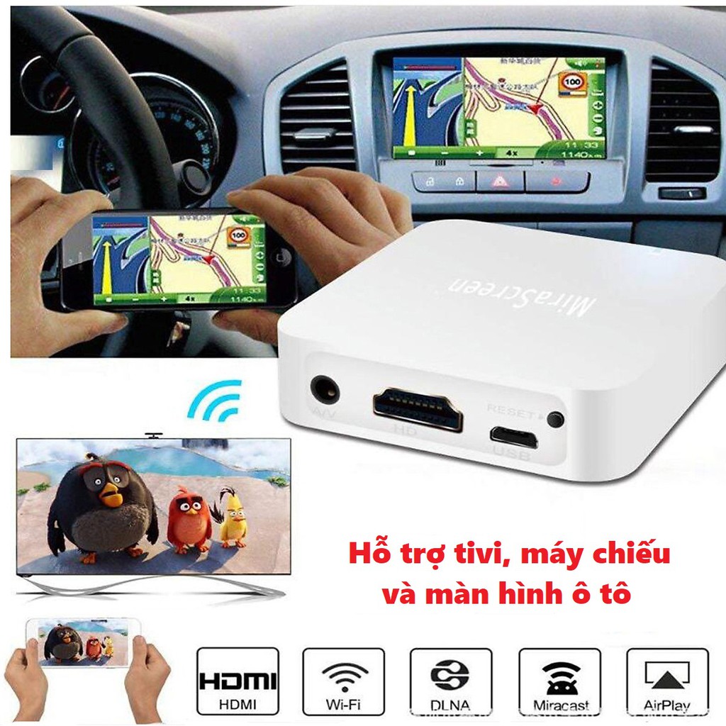 HDMI không dây MiraScreen X7 Full HD 1080P - HDMI không dây hỗ trợ 3G/4G/5G/WIFI