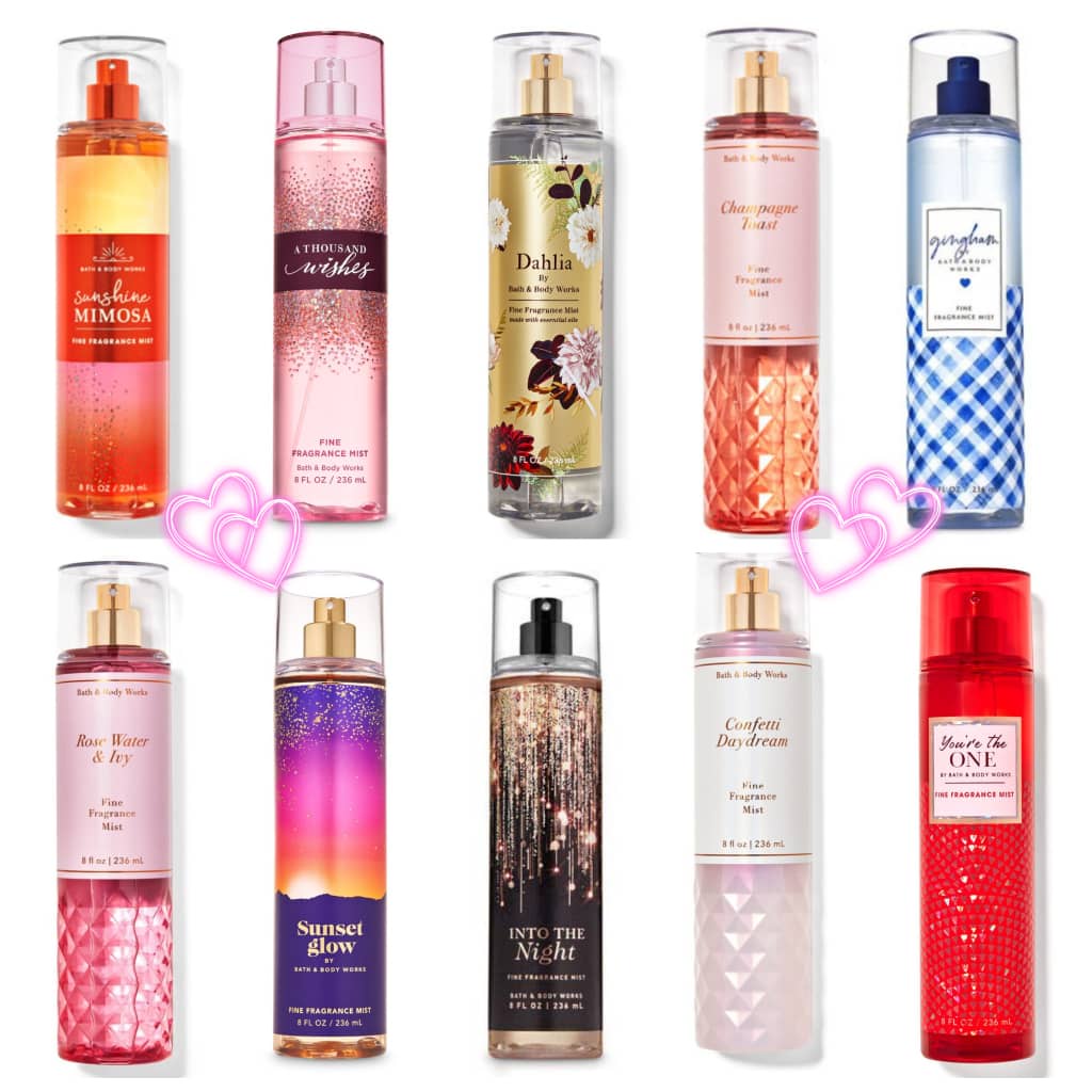 Xịt thơm toàn thân nước hoa Victoria Secret và Bath and Body Works 10ml