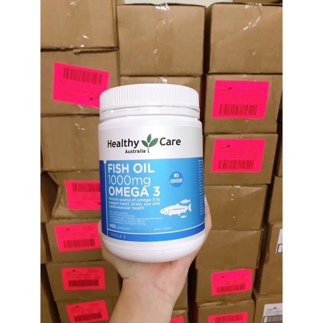 Viên uống dầu cá Healthy care fish oil omega3 400 viên của Úc