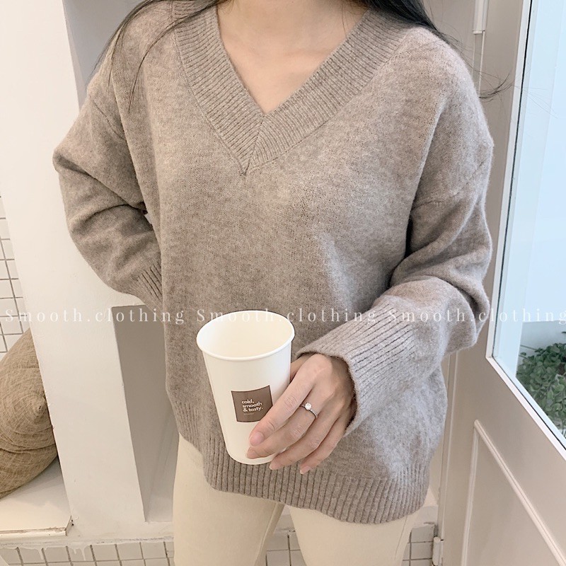 áo len lông thỏ oversize