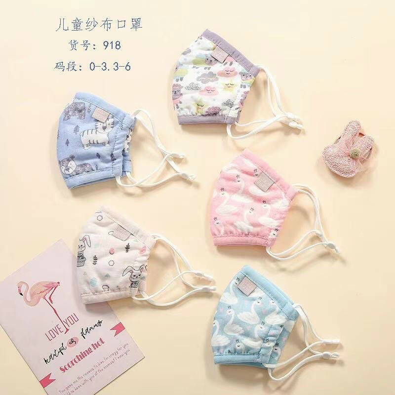 Khẩu Trang Xô 4 Lớp Kèm Túi Zip cho bé