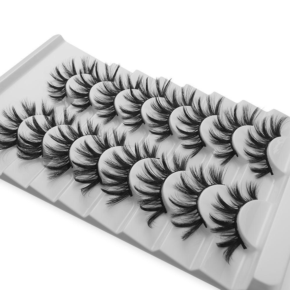 Set 8 Cặp Lông Mi Giả Mi Giả MIH SKONHED Trang Điểm Tự Nhiên