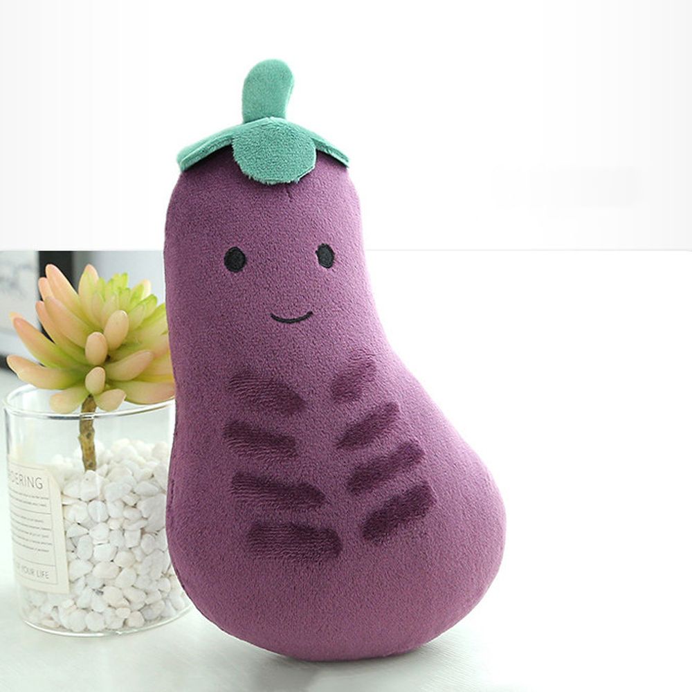 Đồ chơi nhồi bông hình quả cà tím/ khoai tây/ dưa leo 25cm dùng trang trí phòng