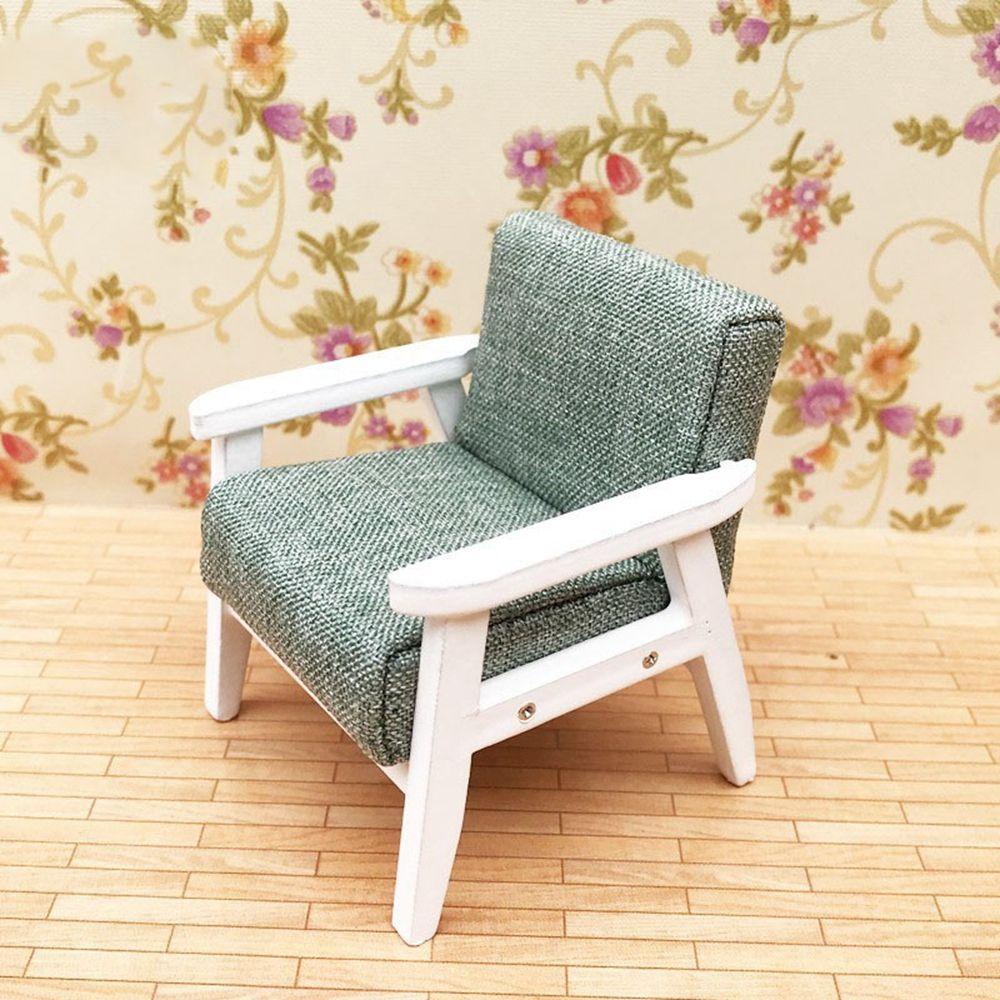 Mô Hình Ghế Sofa Bằng Gỗ Mềm Mại Tỉ Lệ 1: 12 Trang Trí Cho Bé Gái