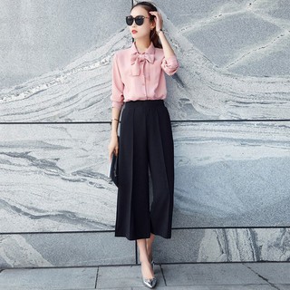 Áo sơ mi nữ phối cavat rời Lyna