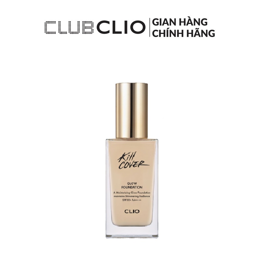 Kem Nền Bóng Mượt CLIO KILL COVER GLOW FOUNDATION SPF50+ PA++++ 38g