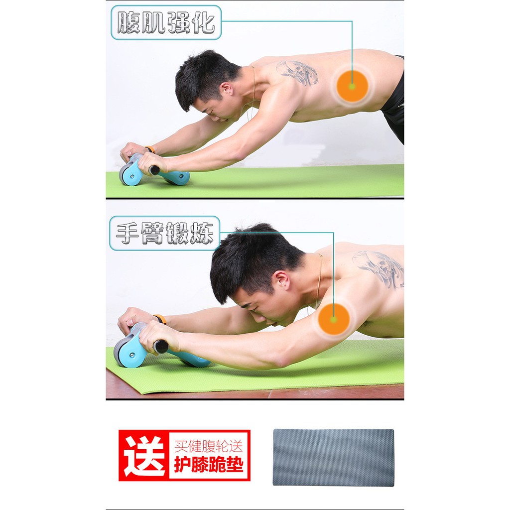 Con lăn tập bụng 2 bánh Gym Roller( Xanh Dương) GẤP GỌN TIỆN LỢI- HÀNG CHUẨN BẢO HÀNH 12 THÁNG