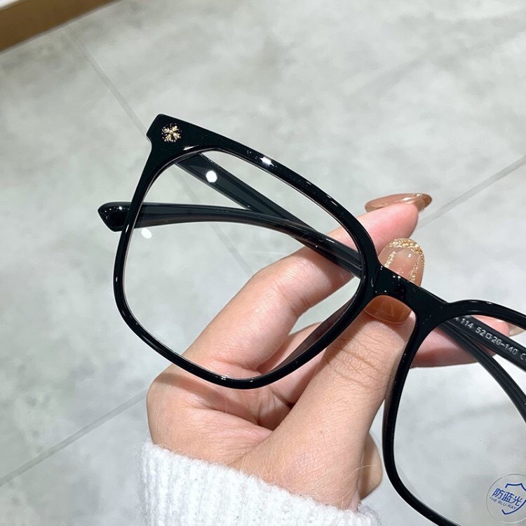 Kính cận thời trang nam nữ đẹp giá rẻ gọng vuông mắt kính không độ chống tia UV phong cách Hàn Quốc PUKIXI 070