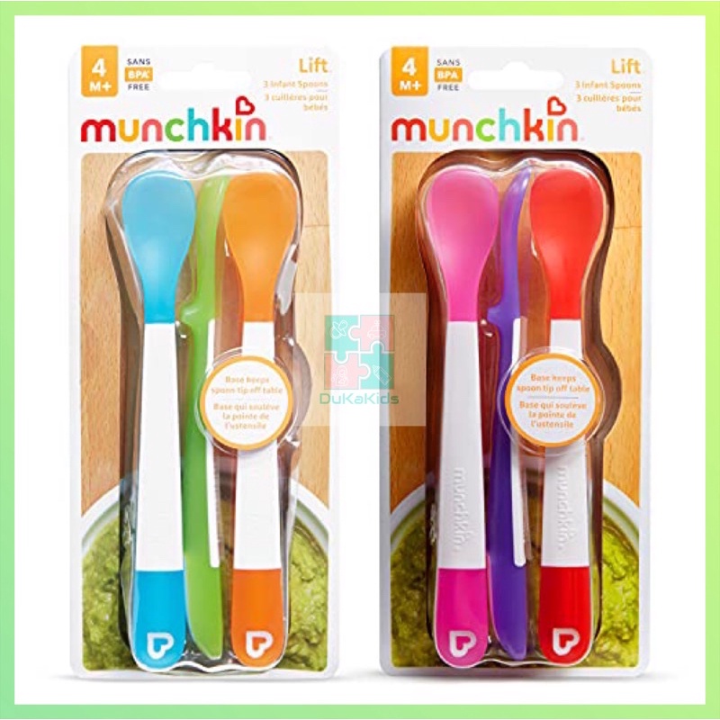 Bộ 3 muỗng mềm tập ăn dặm Munchkin - Muỗng mềm không chứa BPA an toàn cho bé.