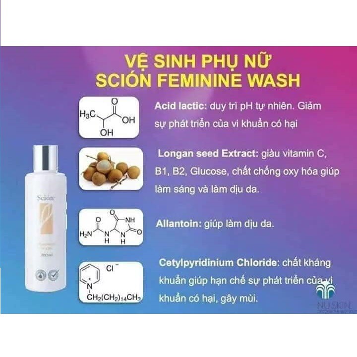 Dung dịch vệ sinh phụ nữ Scion Feminine Wash cân bằng độ pH tự nhiên, khử mùi mang lại cảm giác tươi mát, tự tin