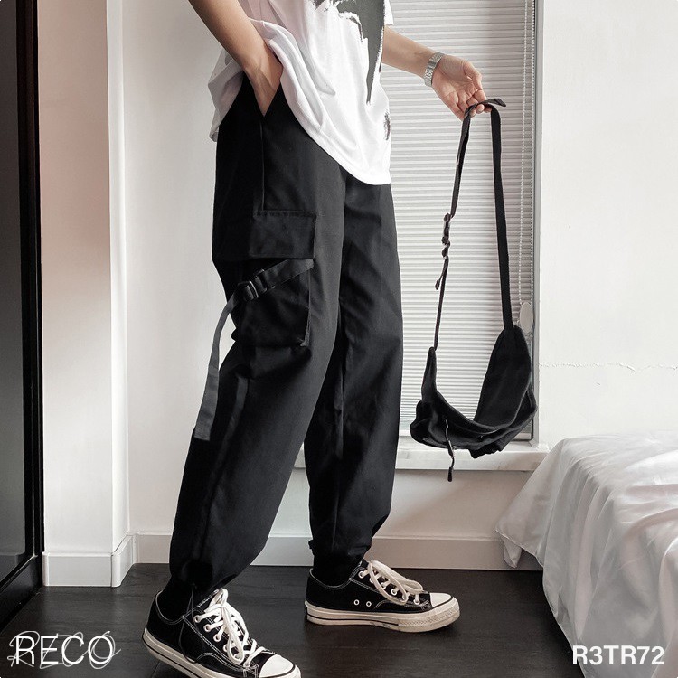 Quần vải  nam Hàn Quốc cao cấp dáng rộng Trousers Loose R3TR72 Unisex