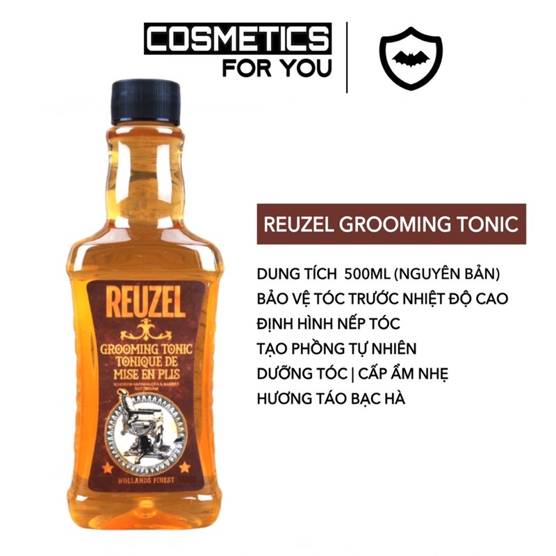 PRE STYLING CHAI XỊT TẠO PHỒNG CHO TÓC REUZEL GROOMING TONIC 500ML