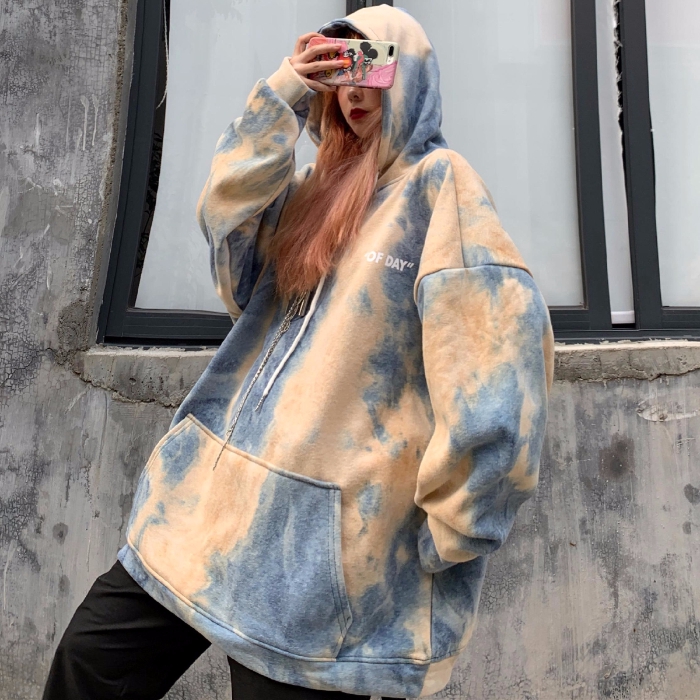 Áo hoodie dài tay dáng rộng thời trang unisex