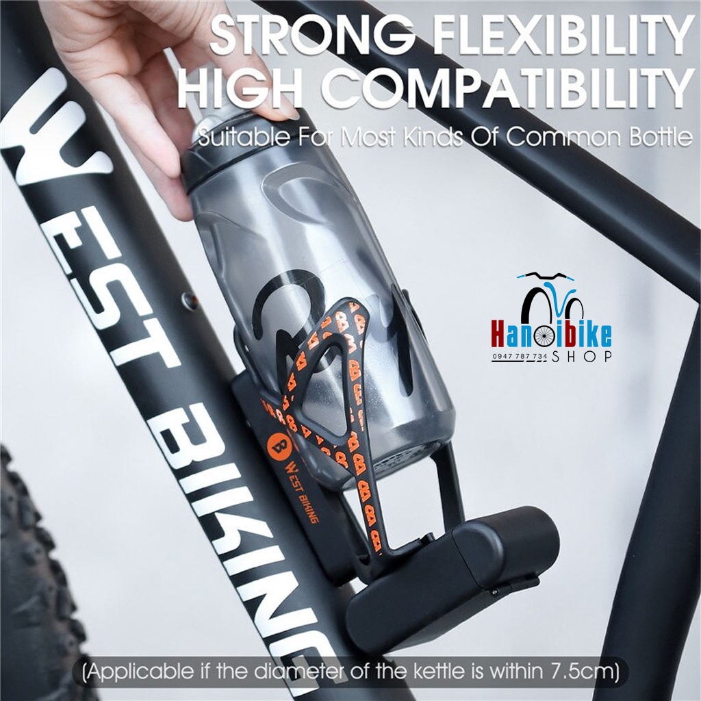 Gọng bình nước xe đạp West Biking có cây tháo lốp