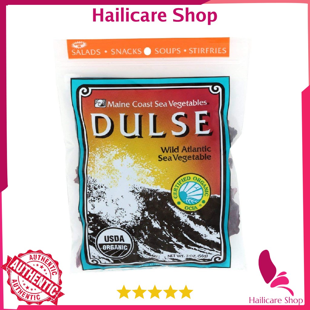 [Nhập Mỹ] Tảo Biển hữu cơ Dulse Wild Atlantic Maine Coast Sea Vegetables Đại Tây Dương