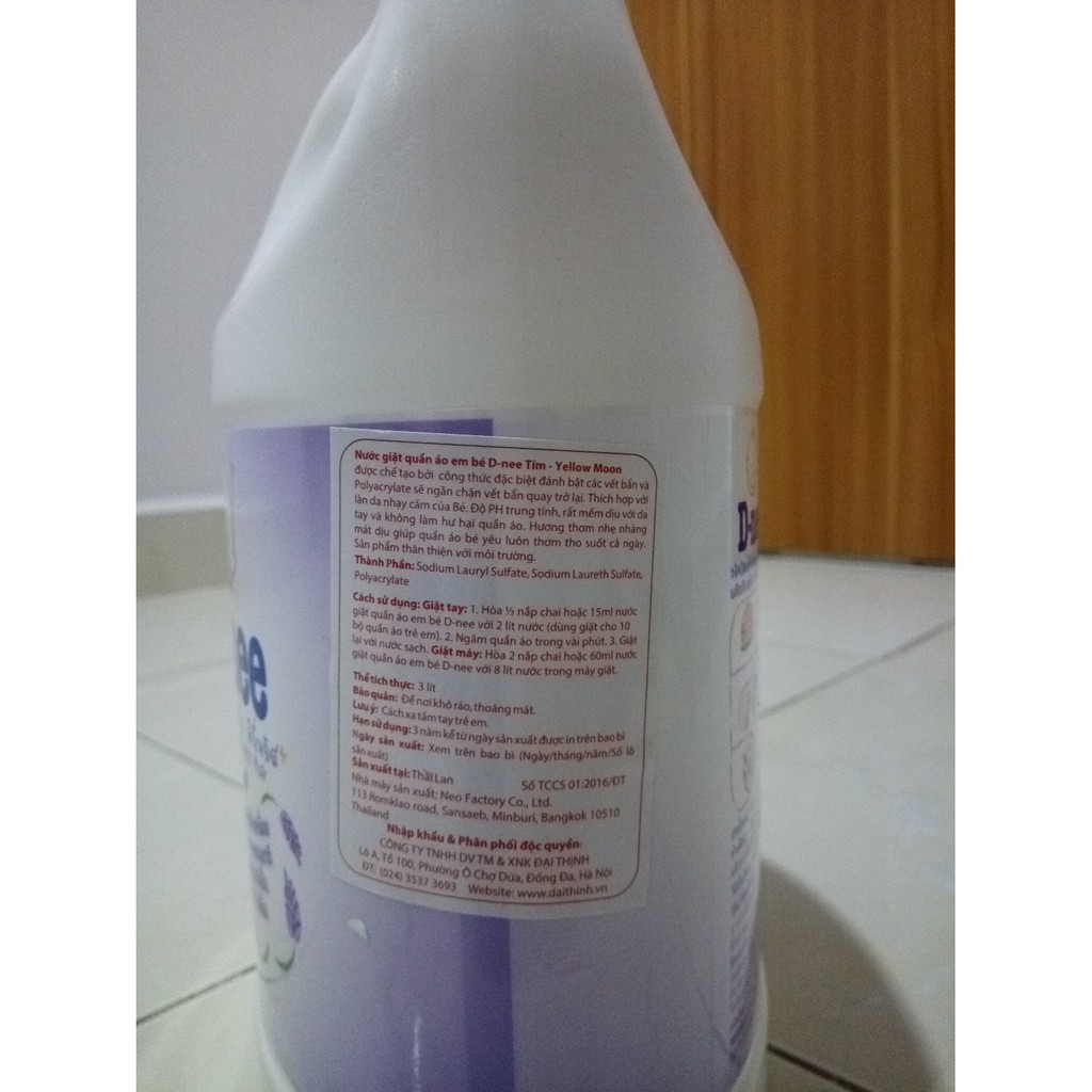 D-nee Dung dịch giặt quần áo cho bé Dnee Thái Lan 3000ml